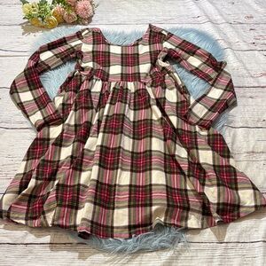 Hanna Andersson Multicolor Plaid Long Sleeve Dress sz 12